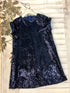 Little Girls Navy Sparkle Sequin Katy Short Sleeve Shift Party Dress 2-6 - SophiasStyle.com
